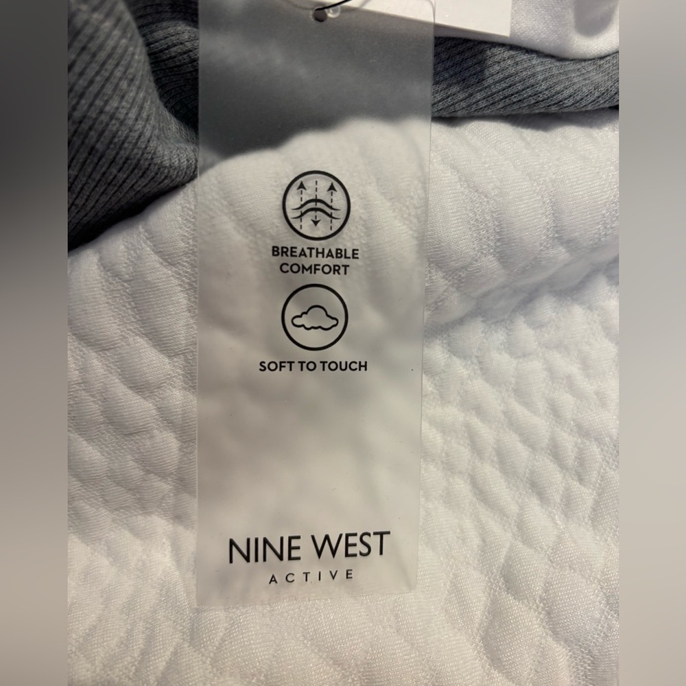 Nine West Contrast Panel Sweatshirt in Gray and White - Picture 4 of 8